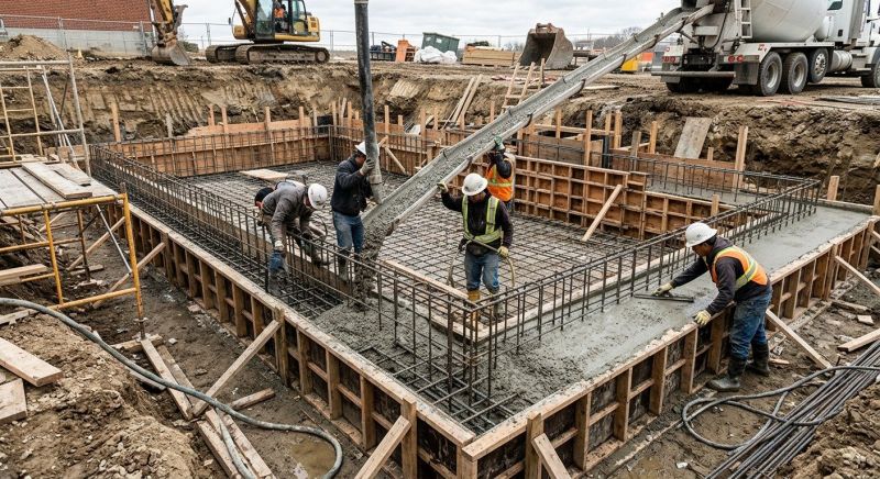 Concrete Foundation Pouring in Fredericksburg, VA