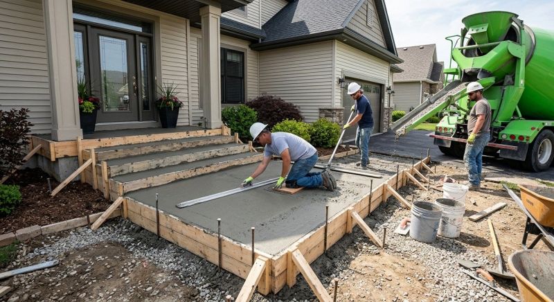 Concrete Porch Installation in Sacramento, CA