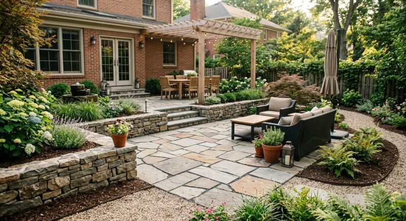 Poolside Hardscaping in Boston, MA