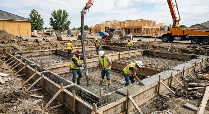Poured Foundation Installation in Fredericksburg, VA