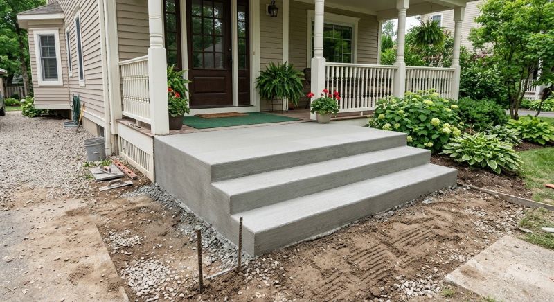 Poured Steps Installation in Denver, CO