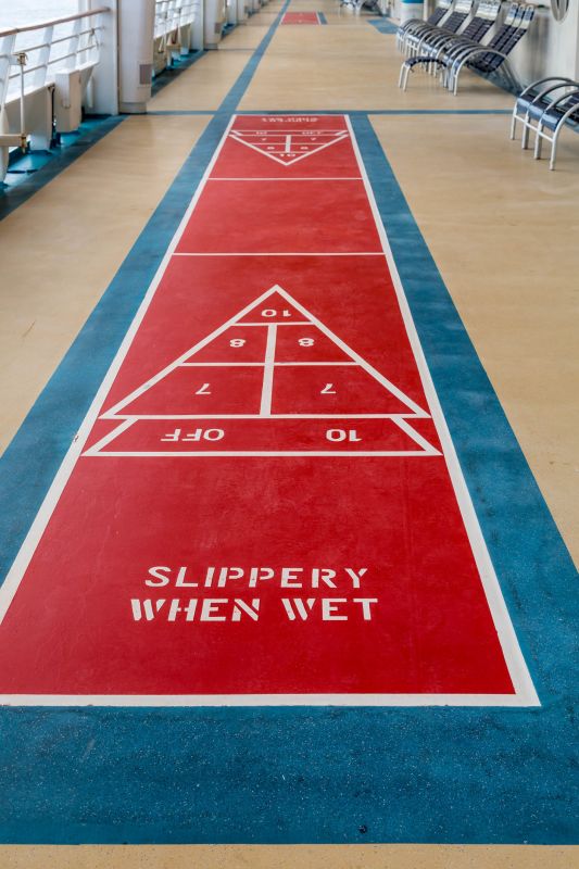 Shuffleboard provides a fun and engaging activity for guests