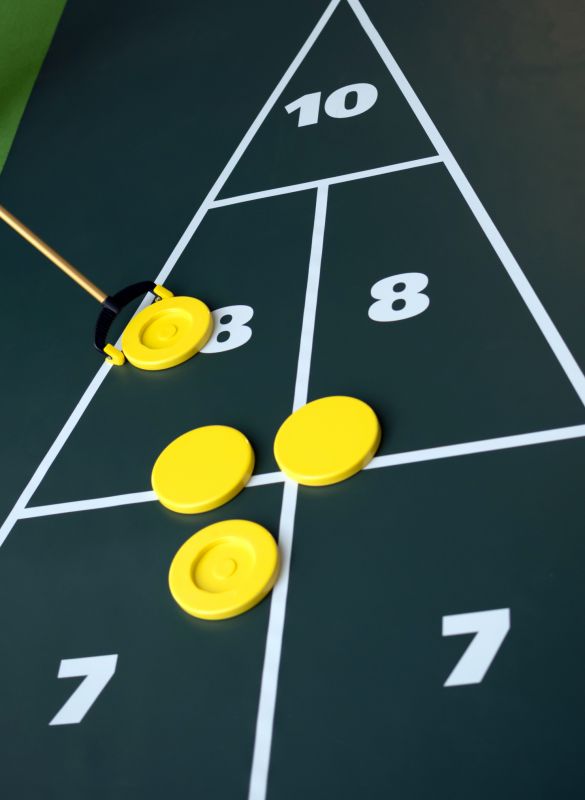 Shuffleboard tables are built to last, providing a durable and timeless game